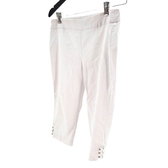 New JM Collection Med Pants Slim Fit Stretch Skinny Capri Crystal Cutout Jeans - Picture 9 of 10